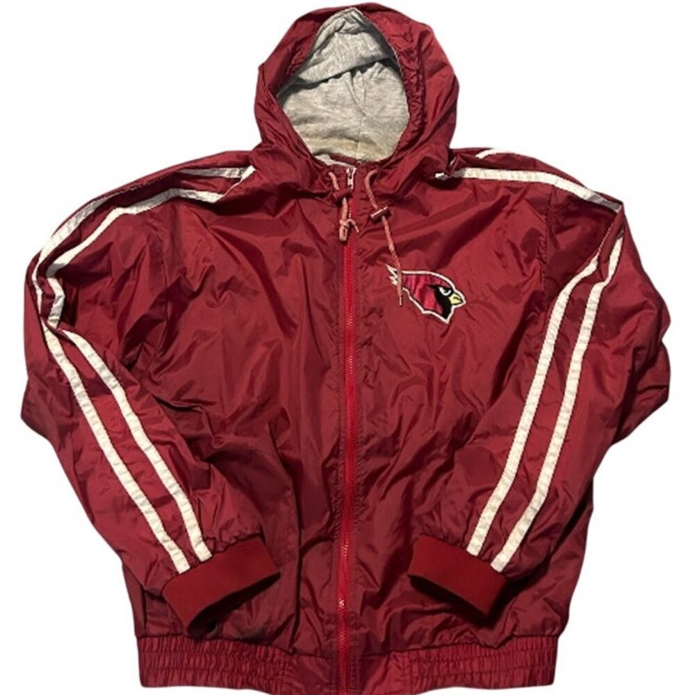 Arizona Cardinals Jacket Mens Medium Red NFL Gameday Hooded Vintage